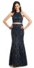 Lace Halterneck Mermaid Evening Gown in an alternative image